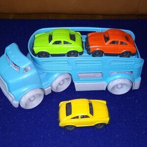 Green Toys Car Hauler Truck Transport 100% Recycled Plastic with 3 cars